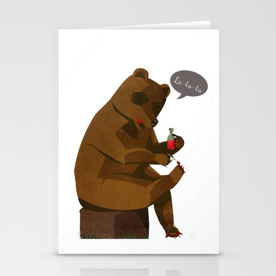 Mrs. Bear Stationery Cards