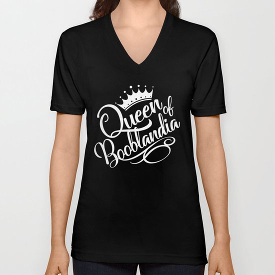 Queen of Booblandia Unisex V-Neck