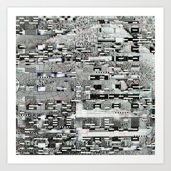 Highly Resolved Ghost (P/D3 Glitch Collage Studies) Art Print