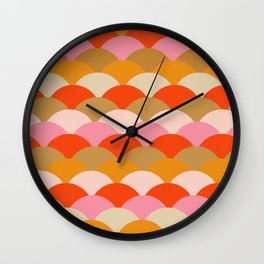 Curves in Sunset Wall Clock