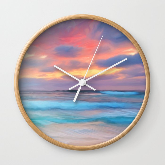 Blue sea Wall Clock