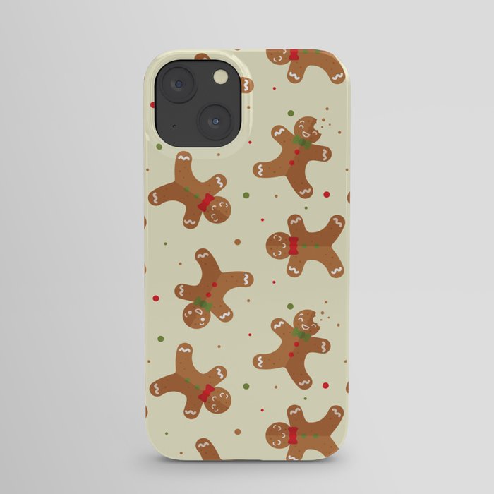 Christmas Pattern Retro Gingerbread Cookie iPhone Case