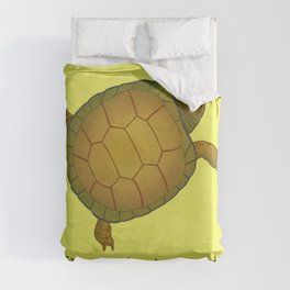 Turtle - Slowly but Surely - Lazy Animals Duvet Cover
