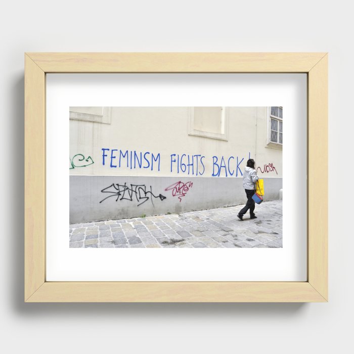 Feminism fights back Recessed Framed Print