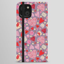 I MET YOU I LIKE YOU I LOVE YOU IM KEEPING YOU. VALENTINES PATTERN iPhone Wallet Case