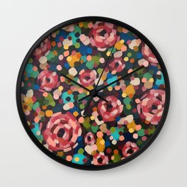Garden Mosaic painting Wall Clock
