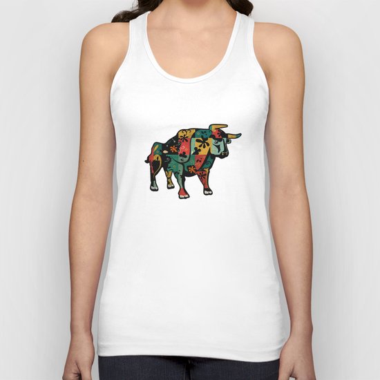Flower Bull Unisex Tank Top