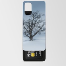 Frosty oak in a winter lancscape Android Card Case