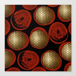 GOLD GOLF RED Canvas Print