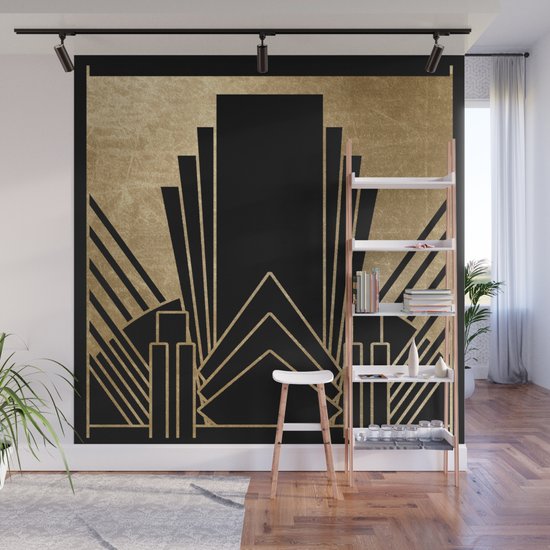 Art deco design Wall Mural by peggieprints | Society6