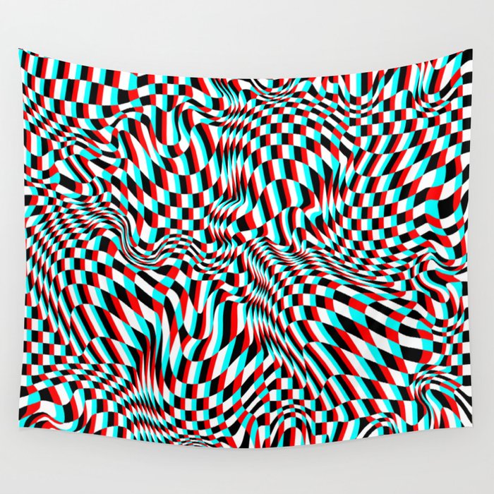 TEZETA (warped 3D geometric pattern) Wall Tapestry