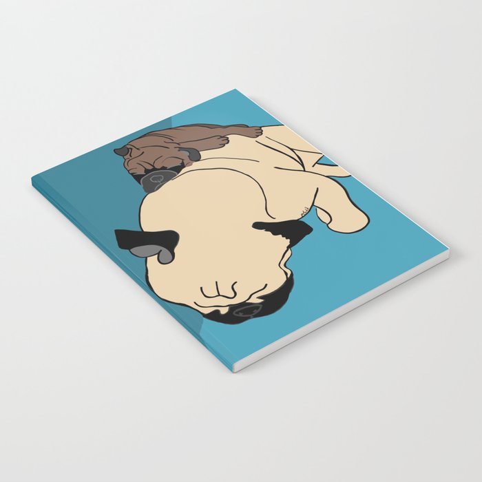 Pug and puppy napping Notebook