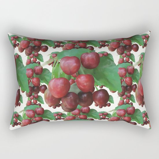 Sour Cherry, watercollor Rectangular Pillow