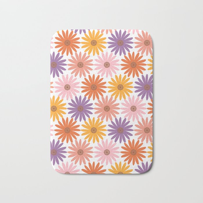 Very Peri Daisy Pattern Bath Mat