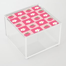 Strawberry and floral pattern Acrylic Box