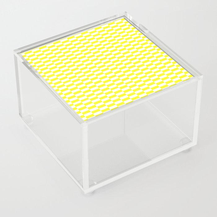 Mid-Century Modern Japanese Tile Spring Yellow Acrylic Box