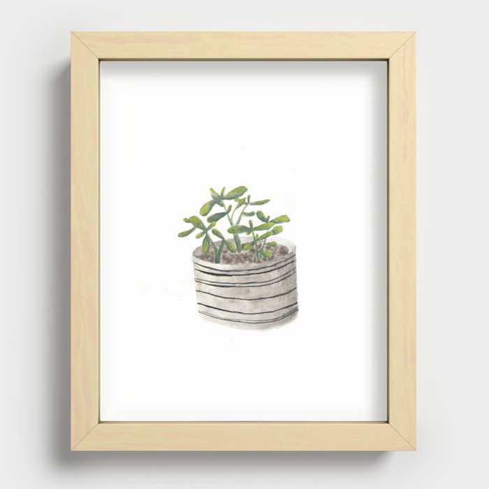 Jade Plant Recessed Framed Print