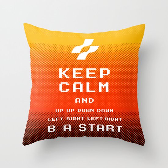 keep calm konami. Throw Pillow