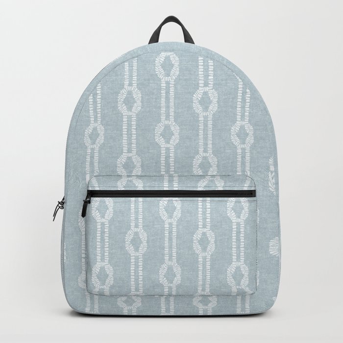 nautical square knots - coastal blue Backpack
