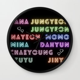 twice name Wall Clock | Twicekpop, Chaeyoung, Twicename, Jihyo, Nayeon, Mina, Momo, Jungyeon, Dahyun, Sana 
