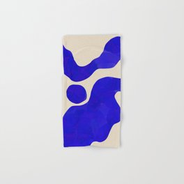 Abstract Linework Study in Indigo Blue Hand & Bath Towel