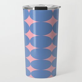 Retro Round Pattern - Pink Blue Travel Mug