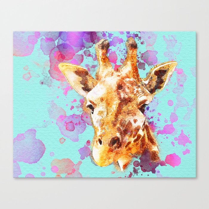 Giraffe Paintng Nursery Wall Art Watercolor Zoo Animal Love