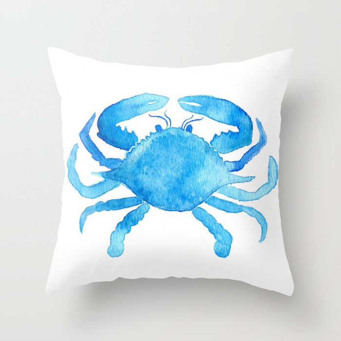 Blue Crab from the Outer Banks Throw Pillow