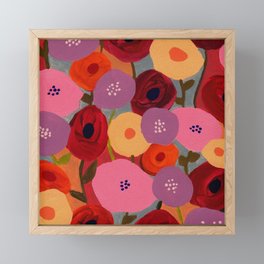 Blooming Flowers Framed Mini Art Print