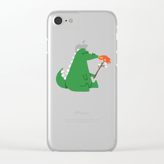 Dragon and Marshmallow Clear iPhone Case