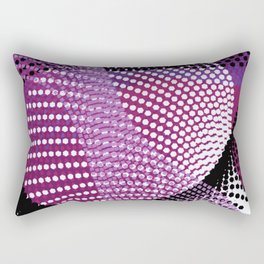 Spun Colors - Raspberry Purple Crimson Black Rectangular Pillow