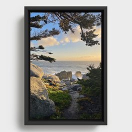 California Coastline Pebble Beach 2 by ValerieAmber @valerieamberch Framed Canvas