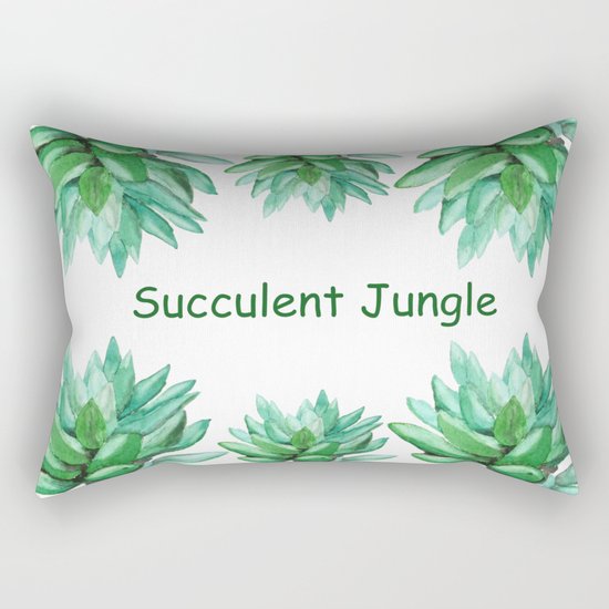 succulent echeveria Rectangular Pillow