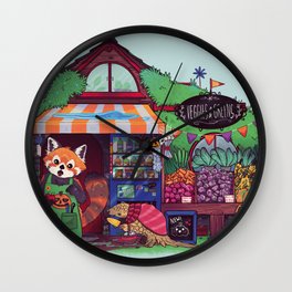 Veggies & Greens Wall Clock