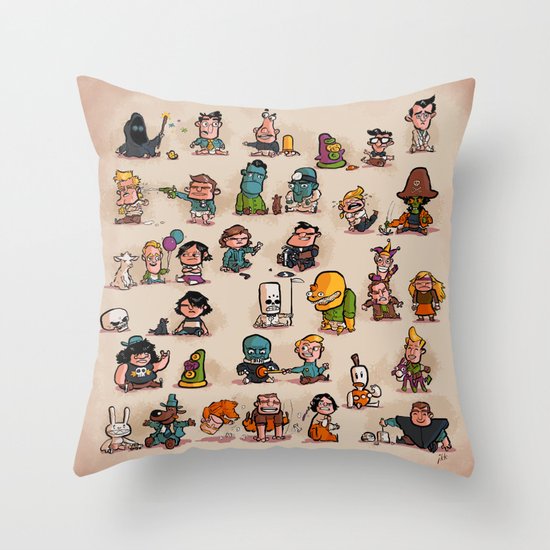 Tiny Adventures Throw Pillow