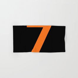 Number 7 (Orange & Black) Hand & Bath Towel