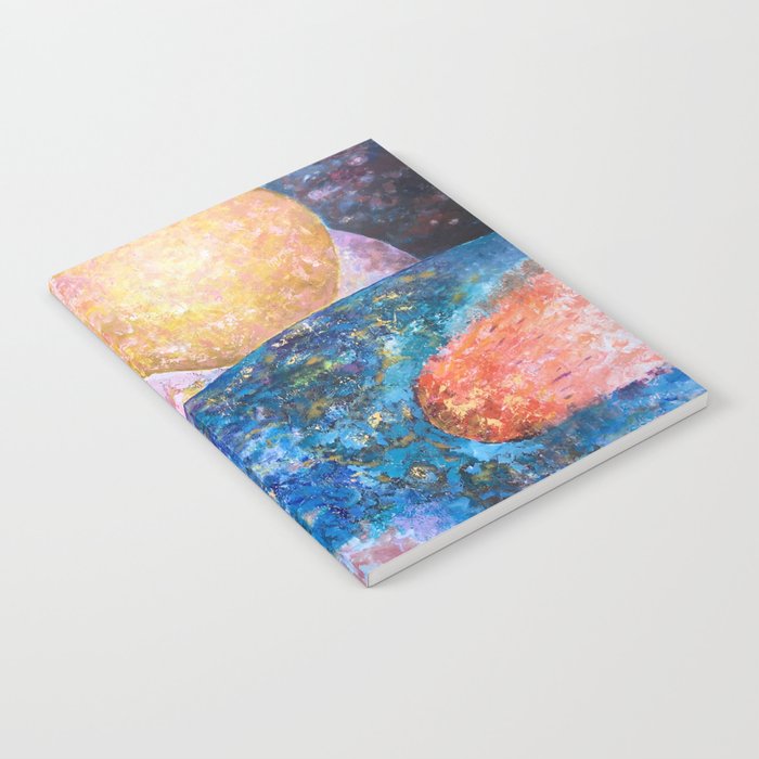 INCOMING- Colorful Abstract Impressionist Galaxy Painting  Notebook
