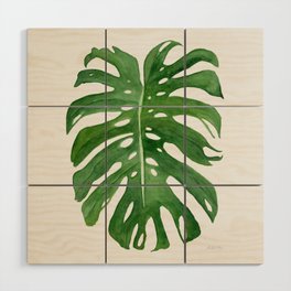 Tropical Monstera Leaf Wood Wall Art
