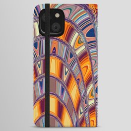 Purple And Orange Red Abstraction iPhone Wallet Case
