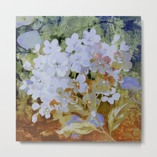 hydrangea and textures Metal Print