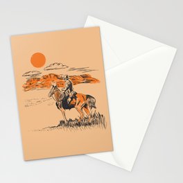 Old Western Cowboy Stationery Cards