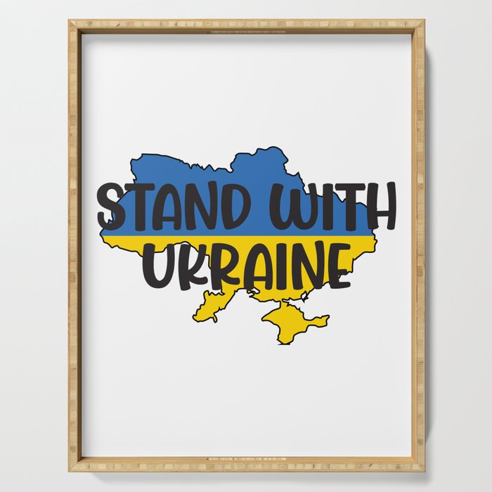 Stand With Ukraine Serving Tray