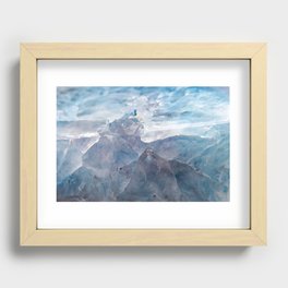 Blue Mountain Recessed Framed Print