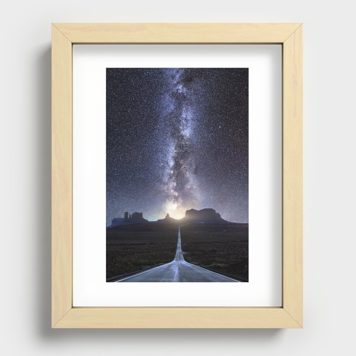 Monument Valley Milky Way Recessed Framed Print