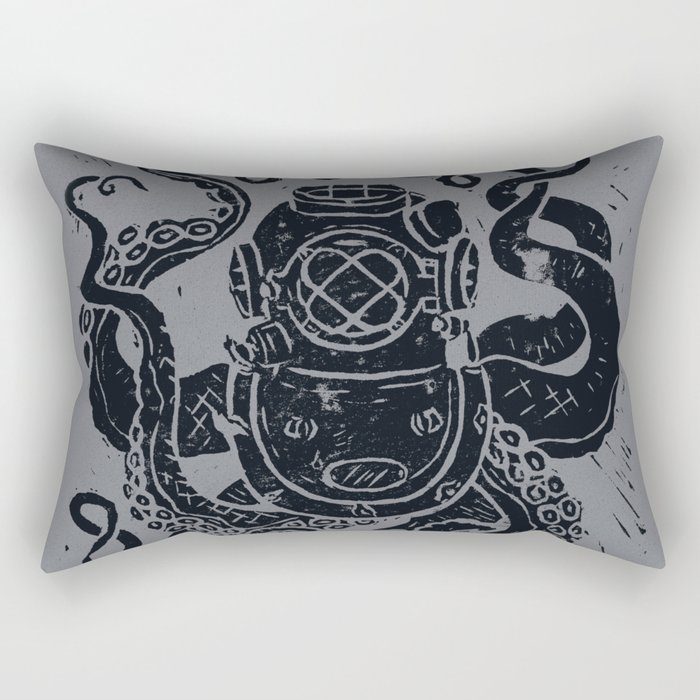 Mark V Octopus - grey Rectangular Pillow
