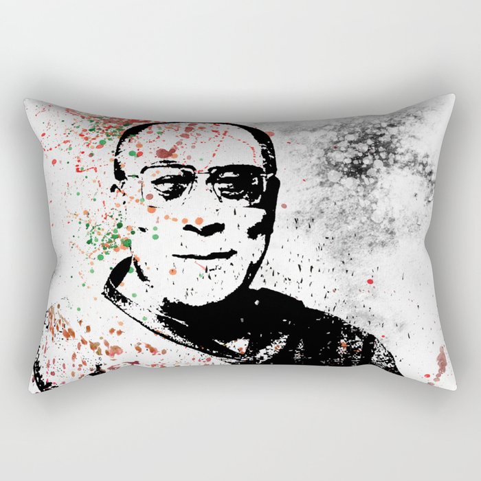 Dalai Lama-Watercolor Rectangular Pillow