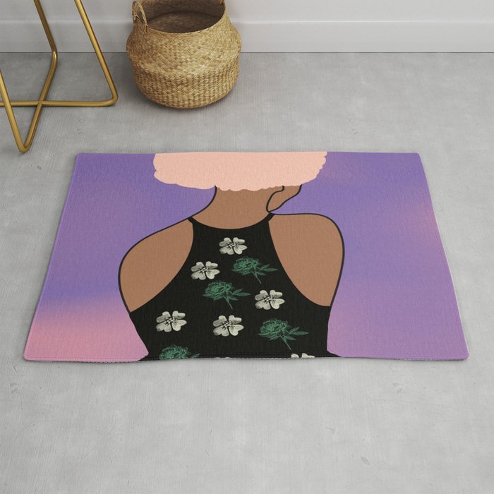 Woman At The Meadow 45 Rug