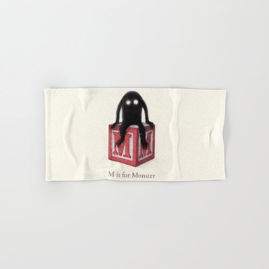 M is for Monster Hand & Bath Towel