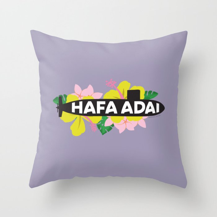 Hafa Adai - Tropical Guam Submarine Throw Pillow
