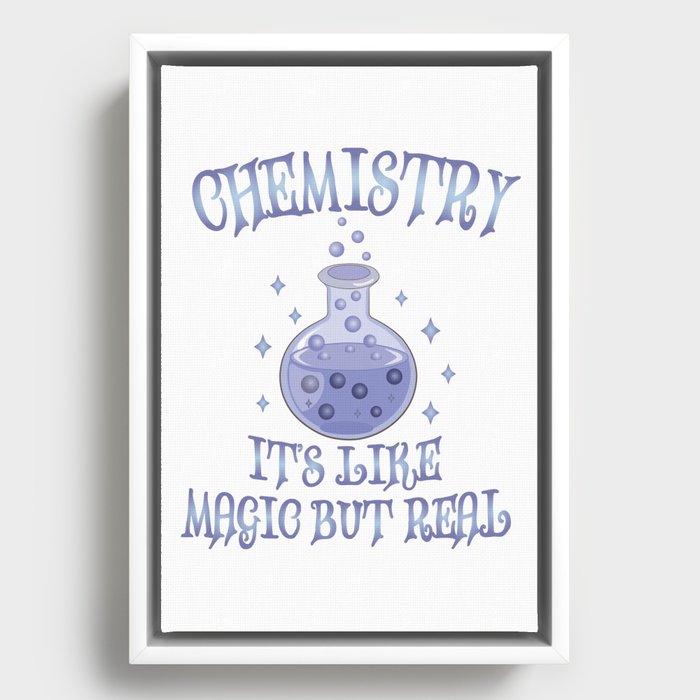 Chemistry - It's Like Magic But Real - Funny Science Framed Canvas